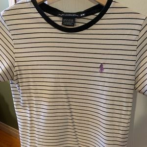 Ralph Lauren pinstripe tee shirt